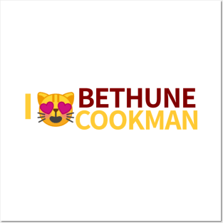 I Heart Eyes Cat Emoji Bethune Cookman Posters and Art